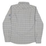 MAMMUT Mens Grey & White Check Shirt M Outdoor Casual Long Sleeve