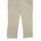 CARHARTT Mens Beige Relaxed Cargo Trousers W34 L30 Cotton Blend Workwear