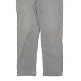 CARHARTT Mens Cotton Grey Relaxed Fit Straight Leg Trousers W32 L30 Workwear Zip