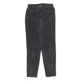 GARRY Womens Jeans Black Regular Straight Denim Medium W28 L30 Stylish Zip