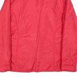 Womens Red Plain Zip Jacket L Polyester Blend Classic Casual Outerwear