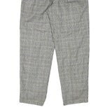 MICHELE Womens Wool Blend Relaxed Check Trousers W28 L30 Classic Fit