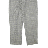 MICHELE Womens Wool Blend Relaxed Check Trousers W28 L30 Classic Fit
