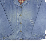 EDDIE BAUER Womens Blue Denim Button Jacket 2XL Cotton Casual Outerwear