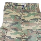 DIVIDED Womens Shorts Green & Brown Camouflage Cargo L W34