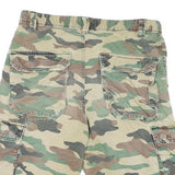 DIVIDED Womens Shorts Green & Brown Camouflage Cargo L W34
