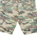 DIVIDED Womens Shorts Green & Brown Camouflage Cargo L W34