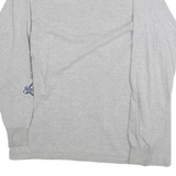 MAJESTIC Mens Grey Brewers Graphic T-Shirt Long Sleeve Crew Neck Milwaukee MLB