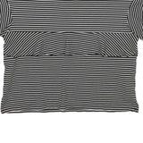 WHISTLES Womens Black & White Striped Basic Top Short Sleeve Round Neck UK 12