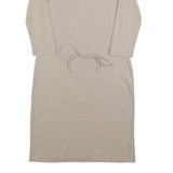 LAUREN RALPH LAUREN Womens Beige Bodycon Jersey Plain Long Sleeve Knee Length