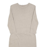 LAUREN RALPH LAUREN Womens Beige Bodycon Jersey Plain Long Sleeve Knee Length