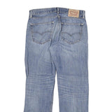 LEVI'S 505 Mens Jeans Blue Regular Straight Denim Light W32 L32 Cotton Blend Zip