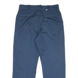DICKIES Mens Cotton Blend Blue Regular Fit Straight Leg Trousers W34 L28