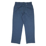 DICKIES Mens Cotton Blend Blue Regular Fit Straight Leg Trousers W34 L28