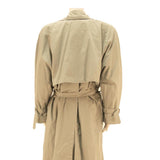 Womens Beige Cotton Blend Long Sleeve Button Jacket UK 18 Casual Classic Trench