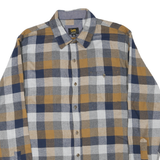 LEE Mens Blue & Beige Checked Shirt L Cotton Blend Casual Buttoned Pocket