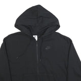 NIKE Womens Black Hoodie M Zip Up Casual Sports Sweatshirt