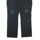 DICKIES Womens Regular Fit Black Cotton Blend Straight Leg Trousers W40 L30