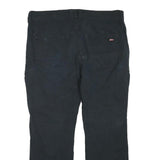 DICKIES Womens Regular Fit Black Cotton Blend Straight Leg Trousers W40 L30