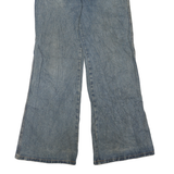 Womens Blue Regular Fit Wide-Leg Denim Jeans Cotton Blend W30 L29 Classic Style