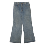 Womens Blue Regular Fit Wide-Leg Denim Jeans Cotton Blend W30 L29 Classic Style