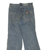 Womens Blue Regular Fit Wide-Leg Denim Jeans Cotton Blend W30 L29 Classic Style