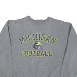 GEAR Mens Grey Michigan Football Crew Neck Sweatshirt M Cotton Blend Casual