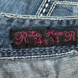Rock & Republic Studded Jeans - 33W US 8 Blue Denim