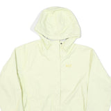 HELLY HANSEN Womens Pale Yellow Jacket M Nylon Zip Hooded Plain Outdoor