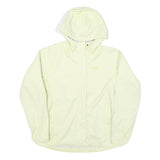 HELLY HANSEN Womens Pale Yellow Jacket M Nylon Zip Hooded Plain Outdoor