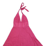 J.CREW Womens Pink Halter Dress Cotton Blend Midi S Summer Casual