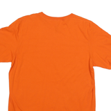 RUSSELL ATHLETIC Mens Orange T-Shirt M Short Sleeve Crew Neck Plain Casual