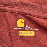 Carhartt T-Shirt - 2XL Red Cotton