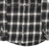 ORVIS Mens Black & Brown Check Shirt L Long Sleeve Cotton Blend Casual