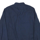 TOMMY HILFIGER Mens Blue Shirt L Cotton Blend Button Down Casual