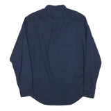 TOMMY HILFIGER Mens Blue Shirt L Cotton Blend Button Down Casual