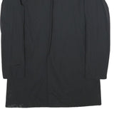 DKNY Mens Black Casual Jacket L Cotton Blend Button Closure Plain Style