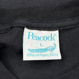 40 Peacock Single Stitch T-Shirt - Large Black Cotton