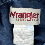 Wrangler Denim Shirt - Large Blue Cotton