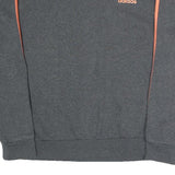 ADIDAS Girls Grey & Coral Sweatshirt L Cotton Blend Crew Neck Long Sleeve