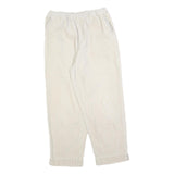 BLAIR Womens Cotton Blend Cream Relaxed Straight Trousers W30 L27 Casual Comfort