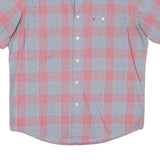 TOMMY HILFIGER Mens Pink & Grey Check Shirt M Classic Fit Button Down