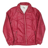 CV CHARLES VOGELE Womens Red Polyester Blend Classic Zip Jacket L Padded Plain