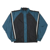 JC PENNEY Mens Blue & Black Zip Jacket L Polyester Blend Plain USA Olympic Logo