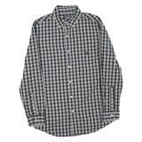 CHAPS Mens Black & White Check Button-Down Shirt S Cotton Blend Classic