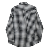 CHAPS Mens Black & White Check Button-Down Shirt S Cotton Blend Classic