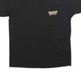 ANVIL Mens Black Cotton Blend Graphic T-Shirt XL Short Sleeve Crew Neck Monroe