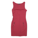 GUESS Womens Red Cotton Blend Bodycon Dress Sleeveless Short Size S Zipper