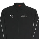 PUMA Mens Black & White Triathlon Lightweight Jacket L Polyester Blend Zip
