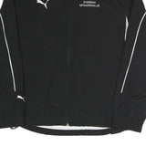 PUMA Mens Black & White Triathlon Lightweight Jacket L Polyester Blend Zip